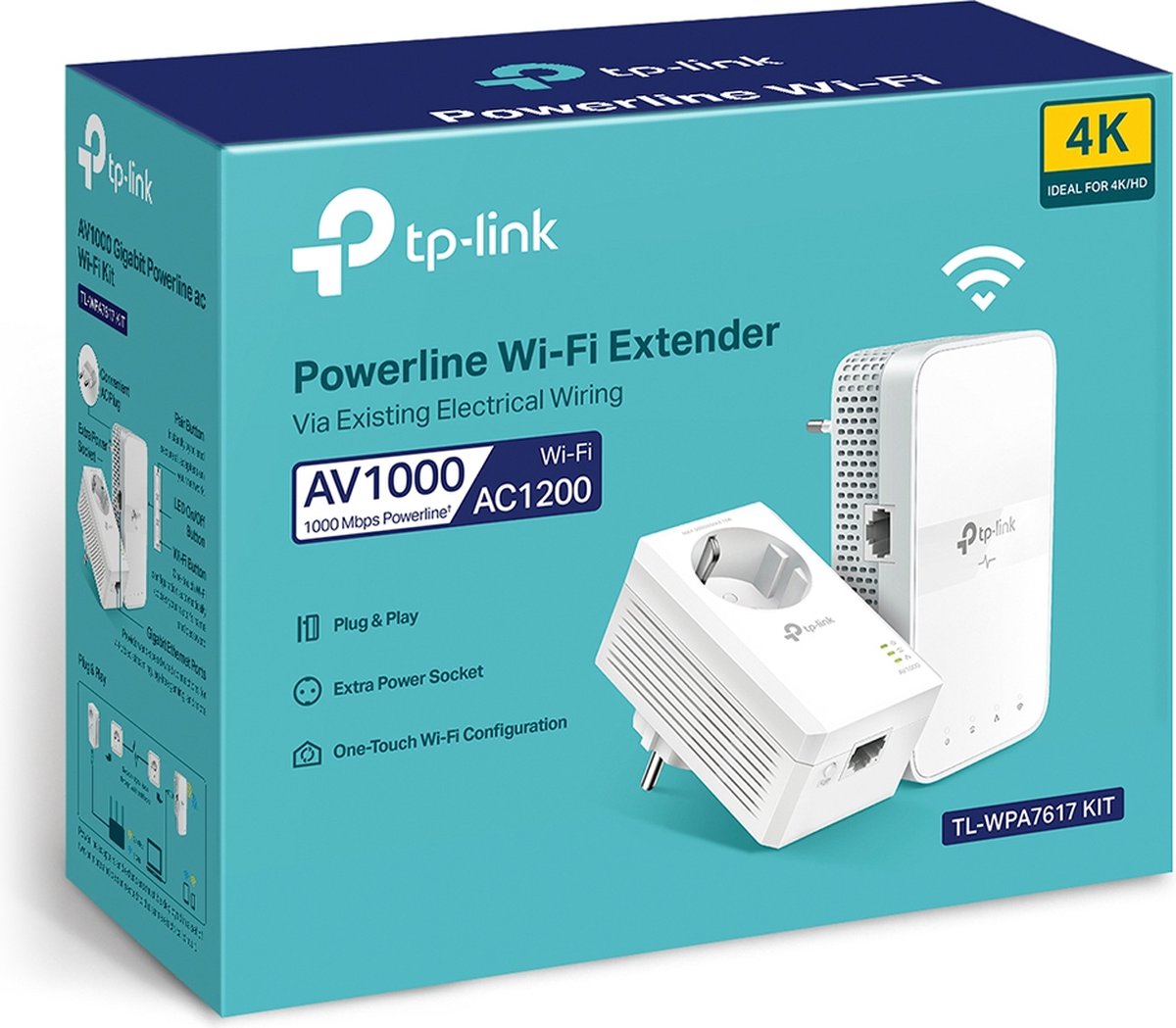TP-Link TL-WPA7617 Kit 1000 Mbps 2 adapters (wifi) TP-Link TL-WPA7617 Kit 1000 Mbps 2 adapters (wifi)